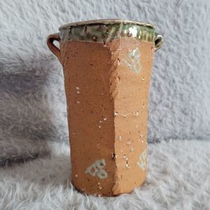Rare Selfridge Pottery Mountain Waterfall Glazed Woodfired Raw Water Jug Vase